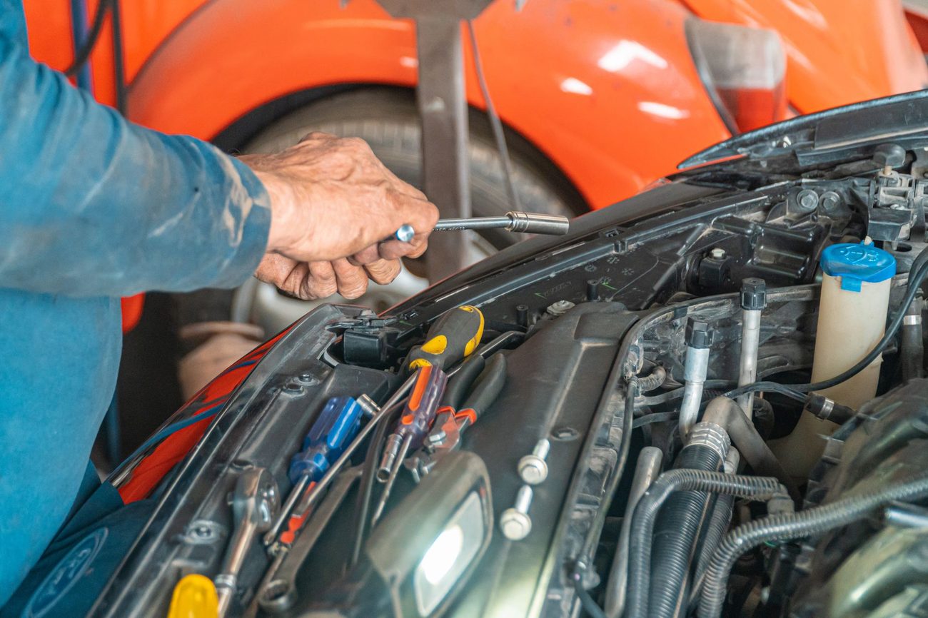 A certified technician at work